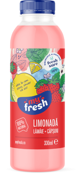 Limonadă cu lămâie și căpșuni