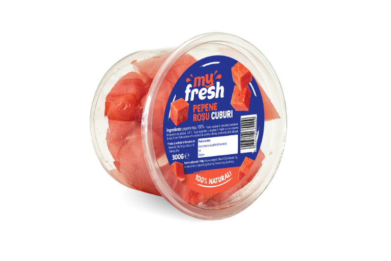 Pepene rosu cuburi